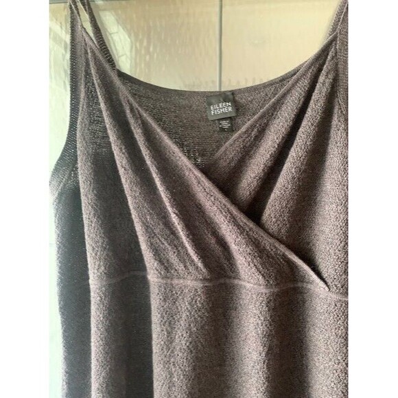 Eileen Fisher Charcoal Gray Sleeveless Dress - Picture 16 of 16